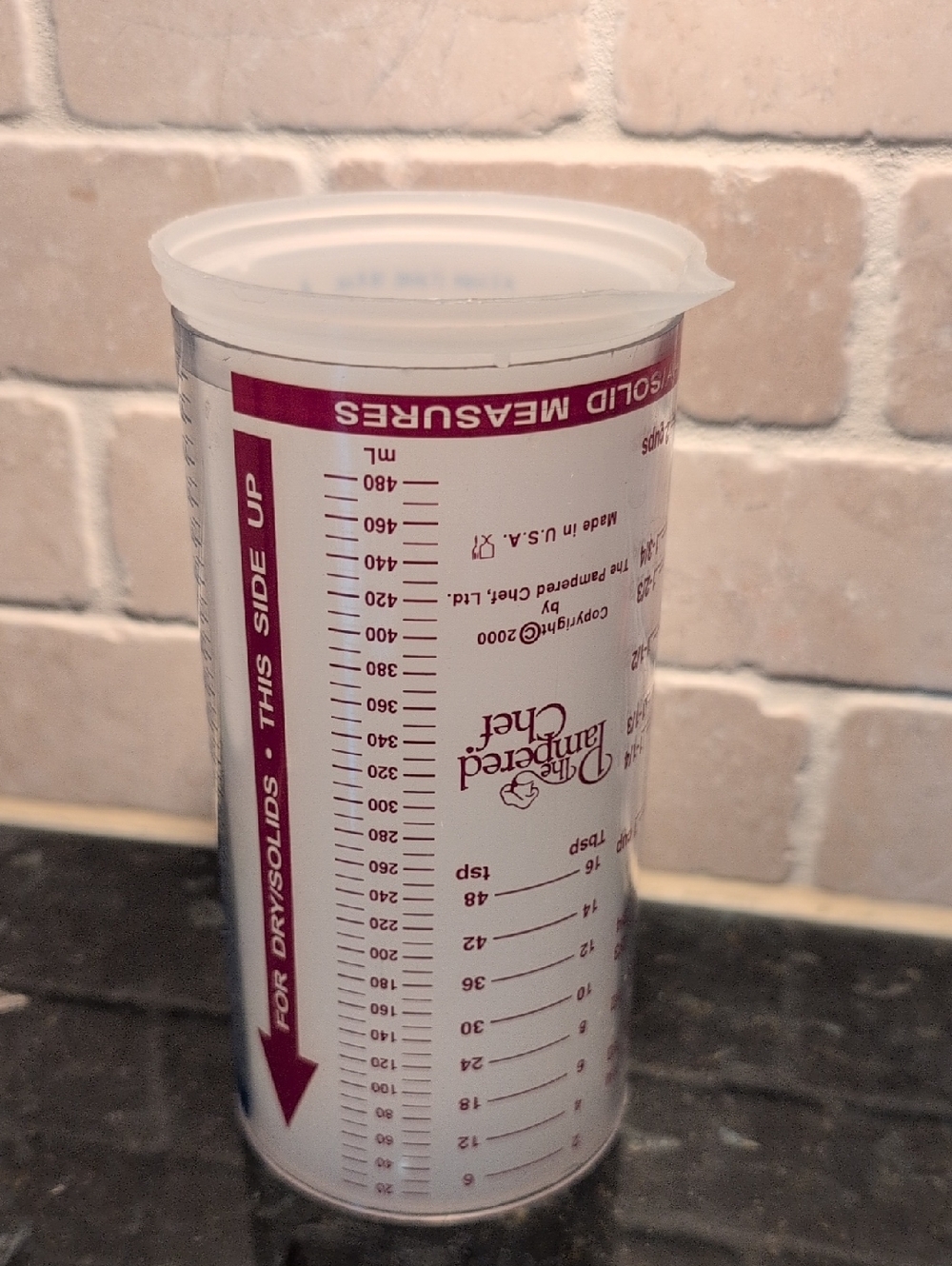 Vintage Pampered Chef Clear Measuring Container